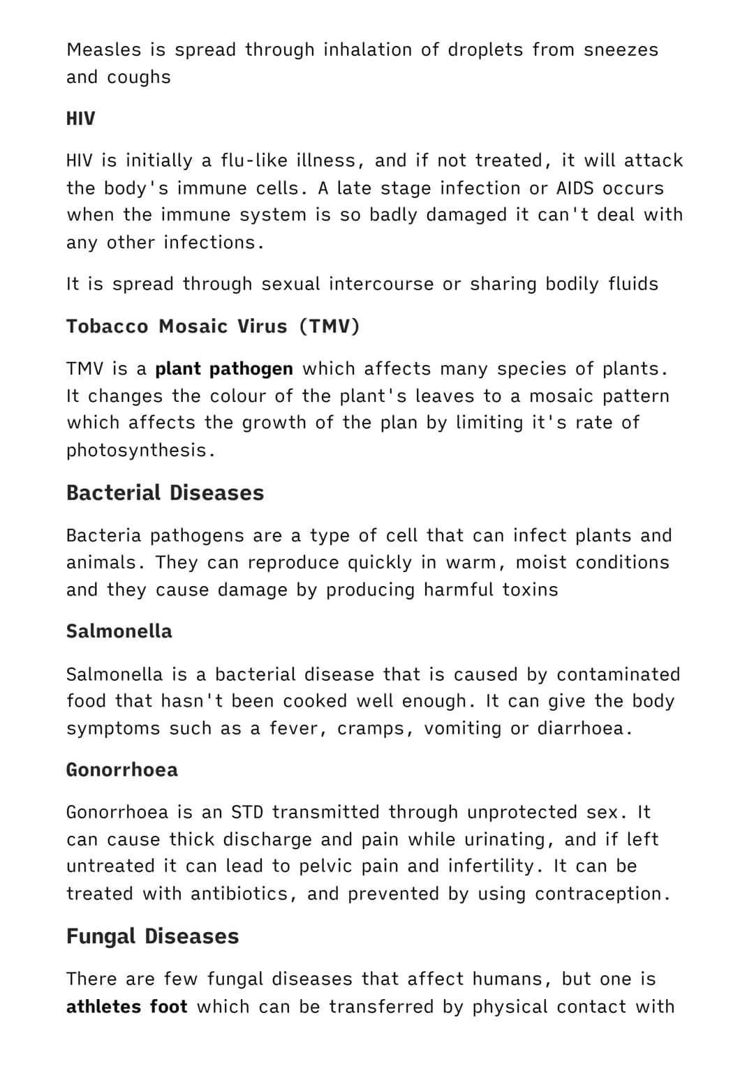 1.3.1 Communicable Diseases
Biology MOC
Communicable Diseases
Pathogens are the microorganisms that enter the body and cause
disease. There 