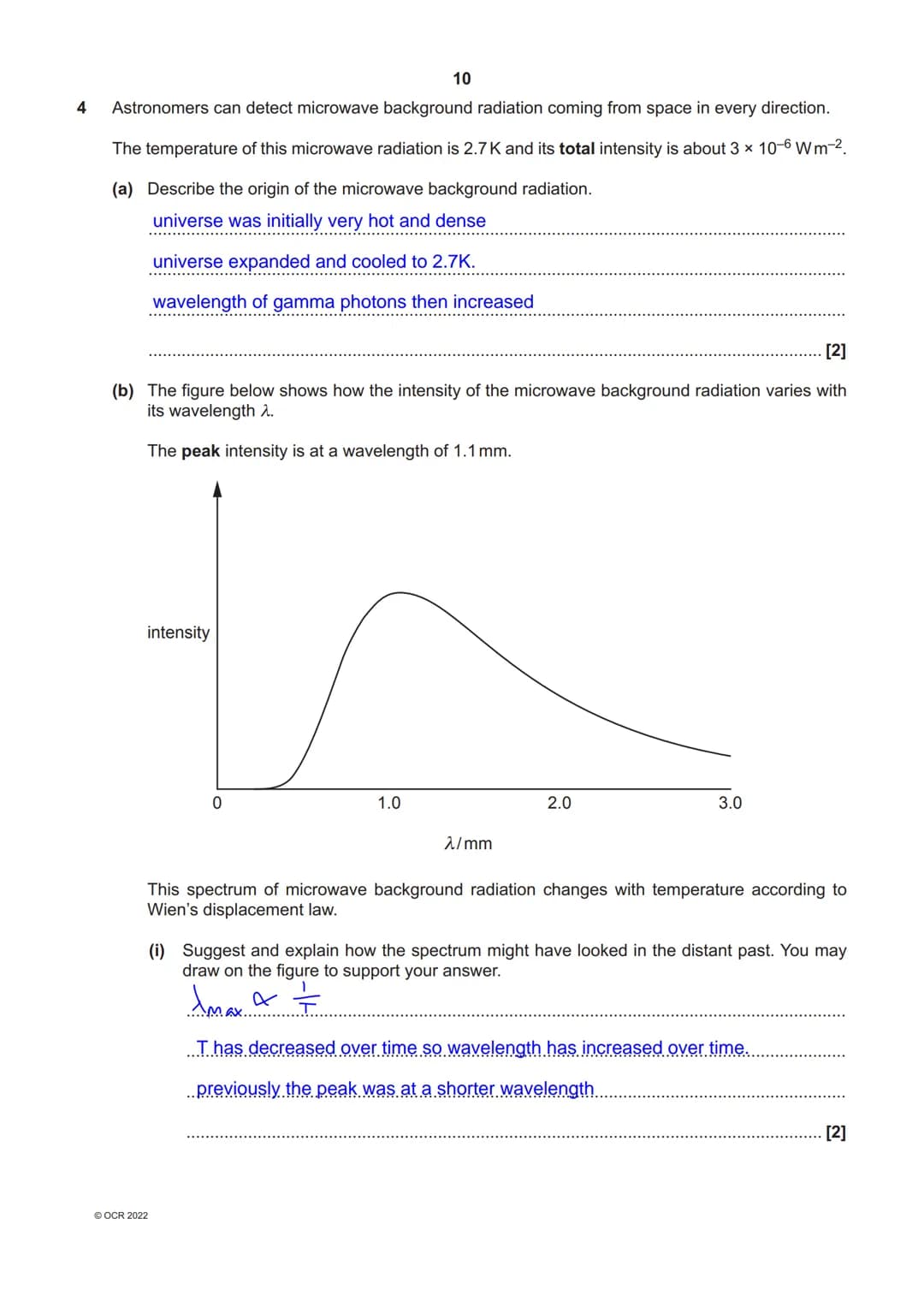 * 9115077964
OCR
Oxford Cambridge and RSA
Thursday 16 June 2022 - Morning
A Level Physics A
H556/03 Unified physics
Time allowed: 1 hour 30 