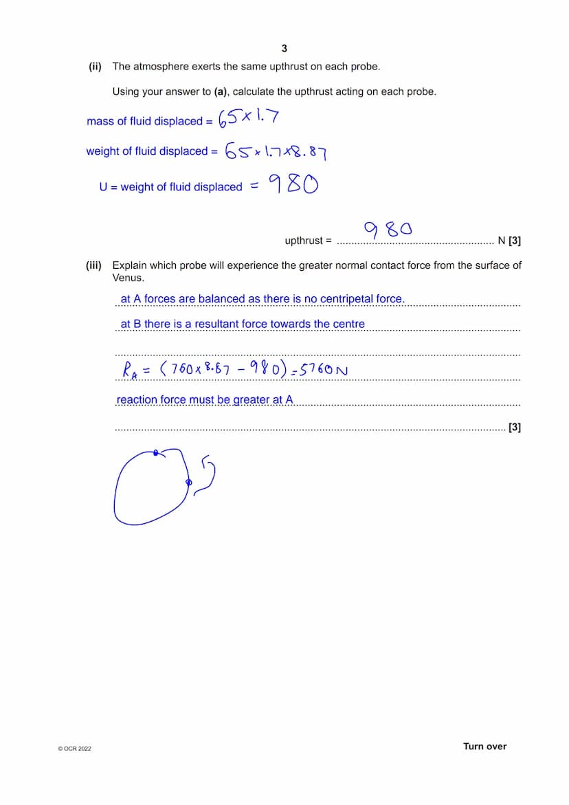 * 9115077964
OCR
Oxford Cambridge and RSA
Thursday 16 June 2022 - Morning
A Level Physics A
H556/03 Unified physics
Time allowed: 1 hour 30 