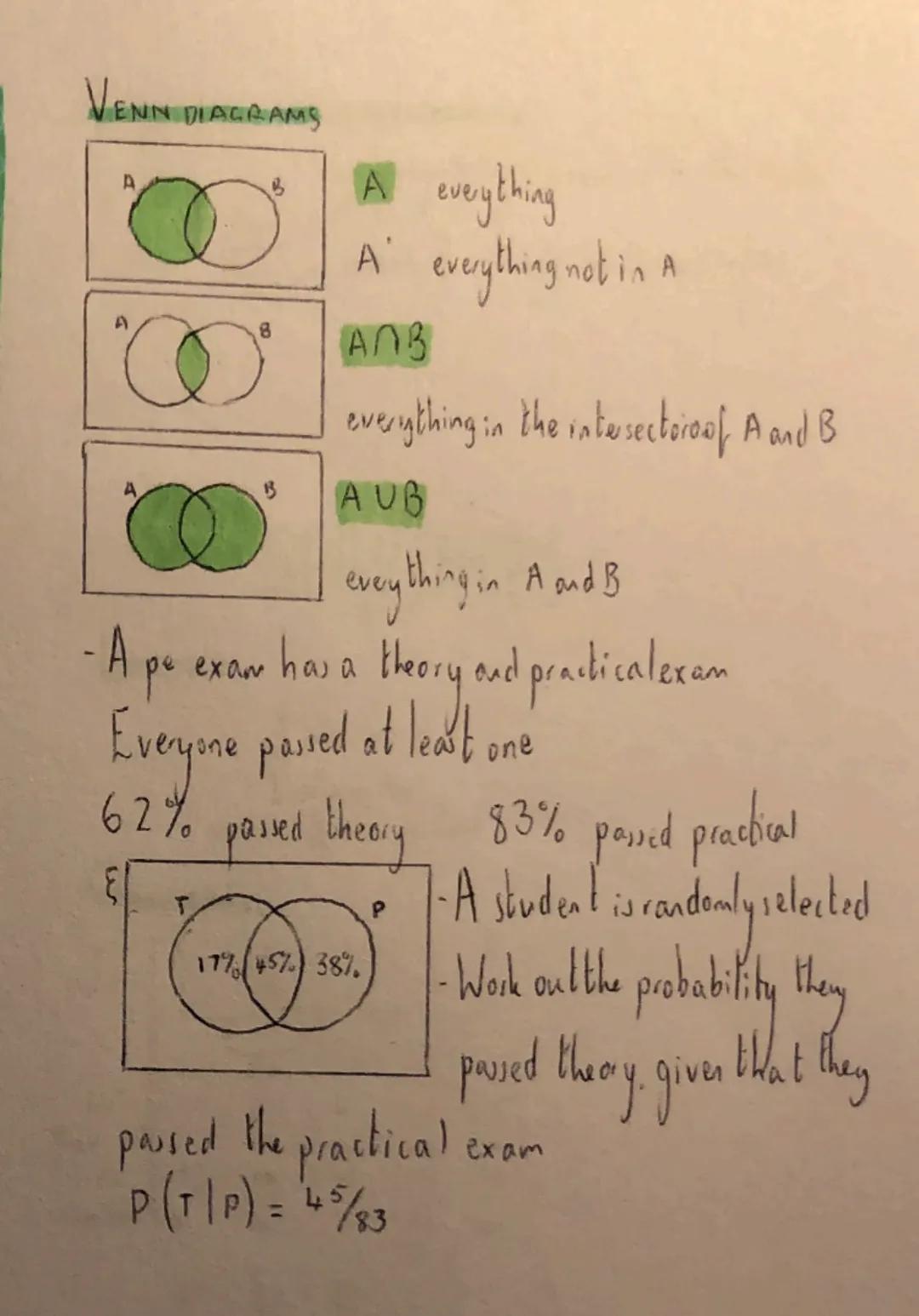 probabilily giver by experiments,
not theory
EXERCITATIONS - number of triali - probability
a
EXAMINATION - everything that can happer
-incl