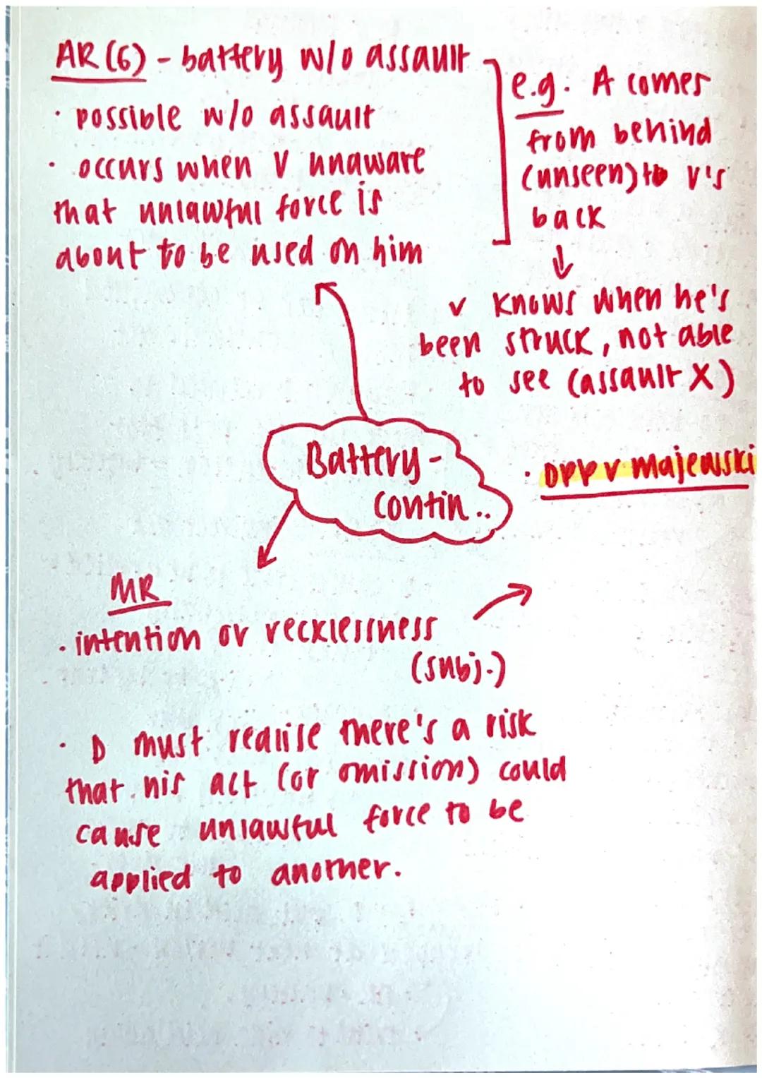 definition-
(по чичитory
acfinition
• application of unlawful common
law)
force to another person
intending either to apply
uniawiul physica