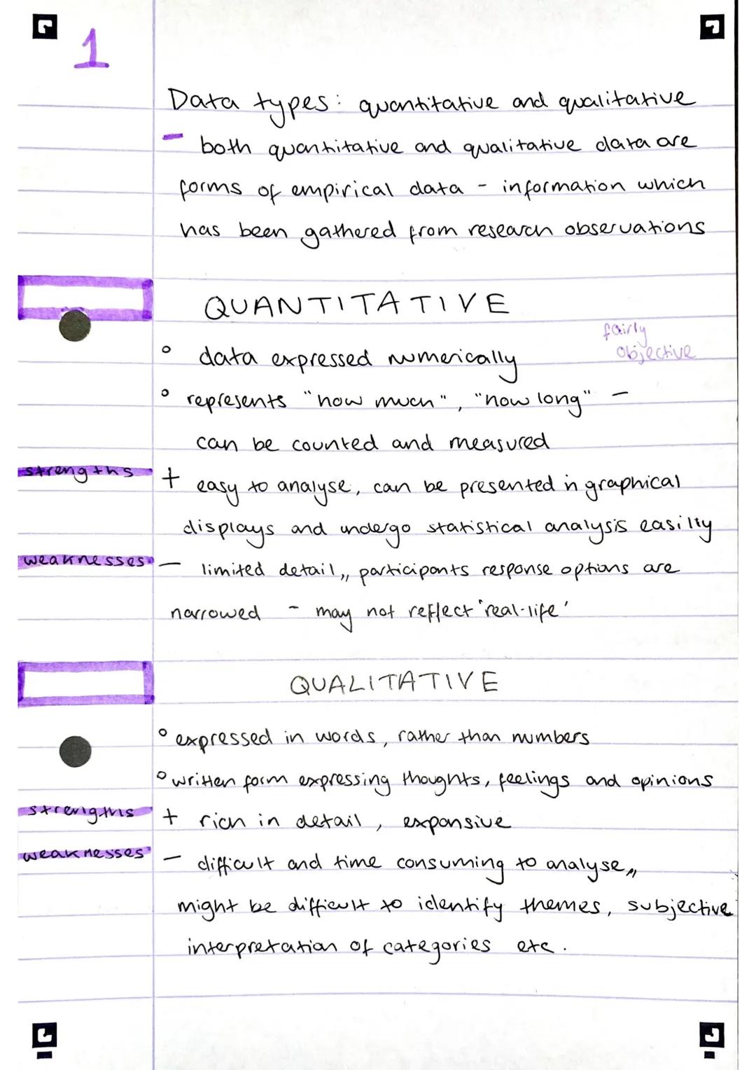1

Data types: quantitative and qualitative
- both quantitative and qualitative data are
forms of empirical data. information which
has been