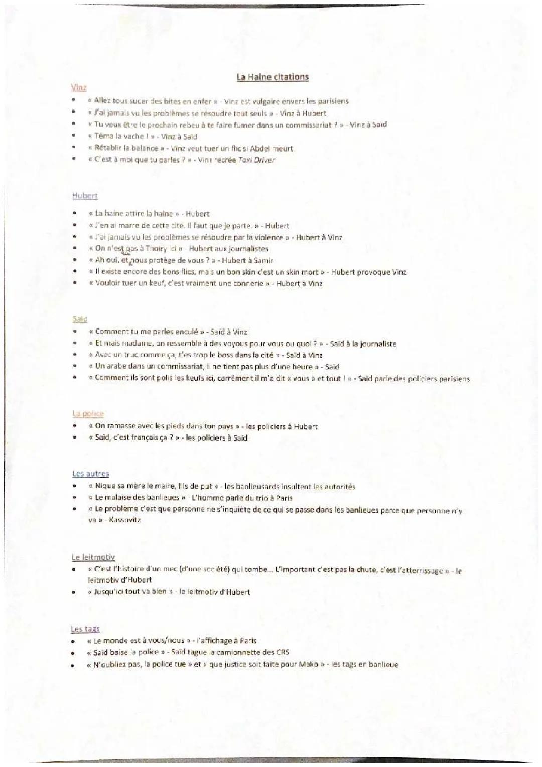 La Haine quotes