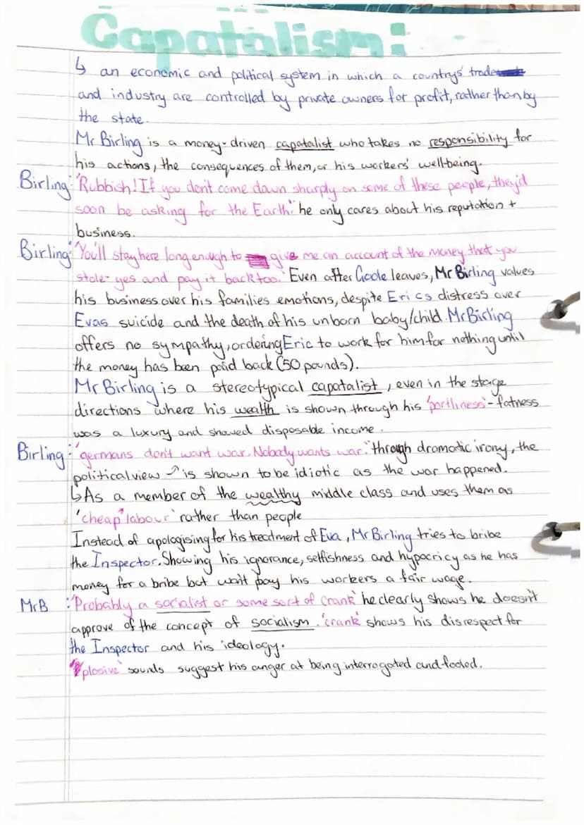 Gender:
Priestly
Uses
Birling to criticise the sexist attitudes of the era.
Sheila shows that women are as capable and independant
as
a
man.