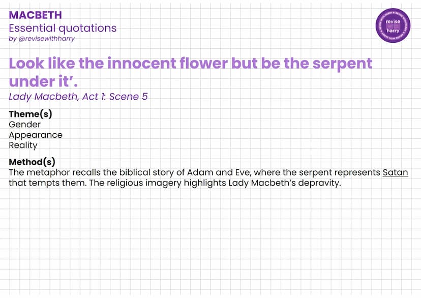 MACBETH
Essential quotations
by @revisewithharry
Fair is foul, and foul is fair. Hover through the fog
and filthy air.
The Witches: Act 1: S