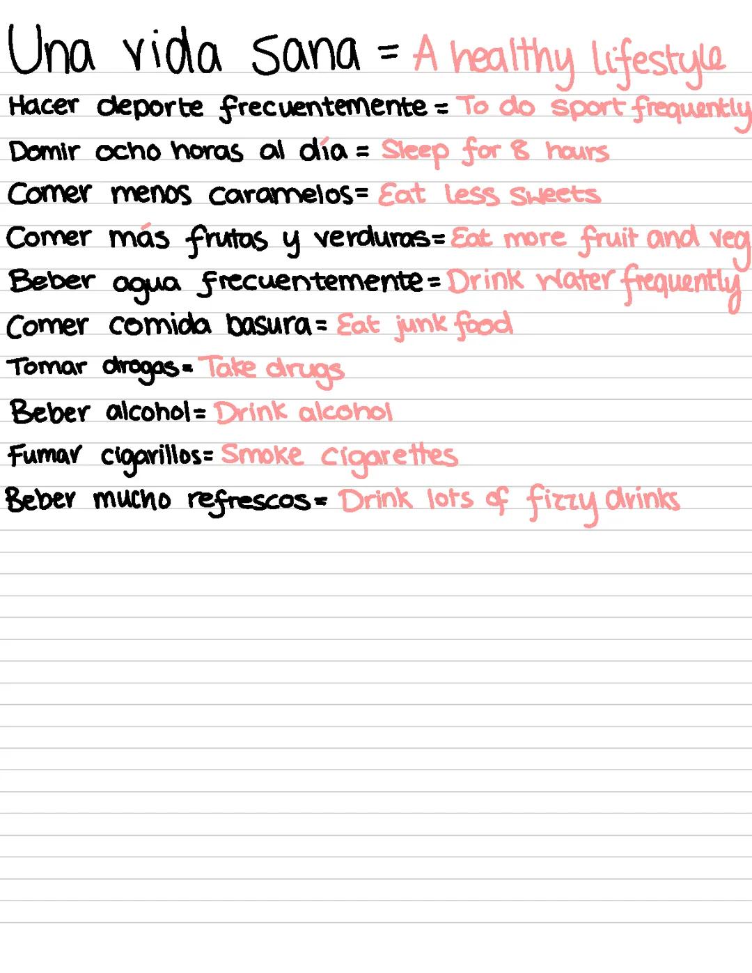 National 5 Spanish - Healthy Life