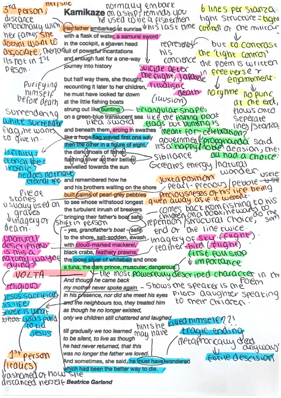 ner/snc
3rd
normally embark
Kamikaze on a ship, reminds you
ho used to be a fishermen
emotionally with Her father embarked at sunrise his la