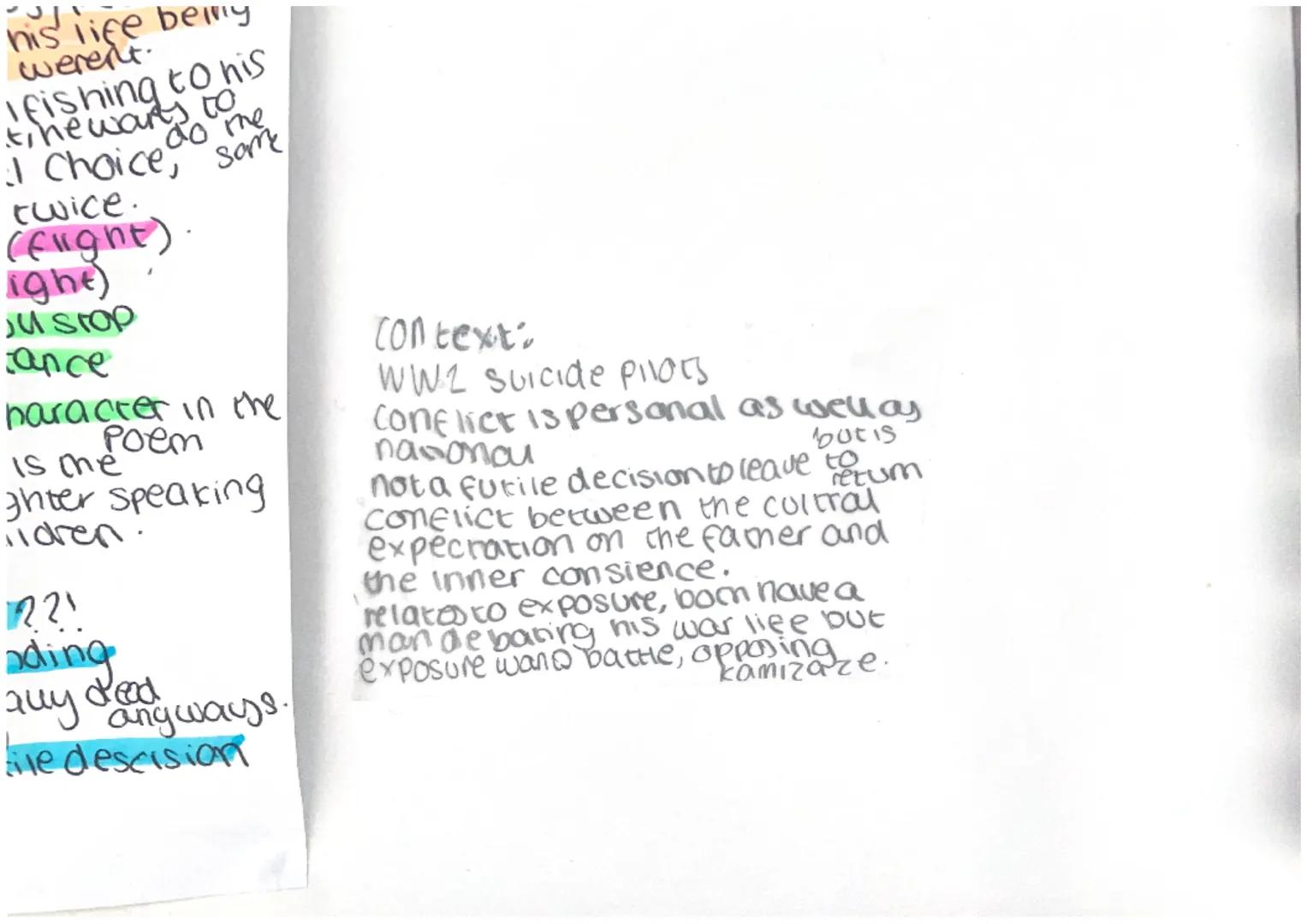 ner/snc
3rd
normally embark
Kamikaze on a ship, reminds you
ho used to be a fishermen
emotionally with Her father embarked at sunrise his la