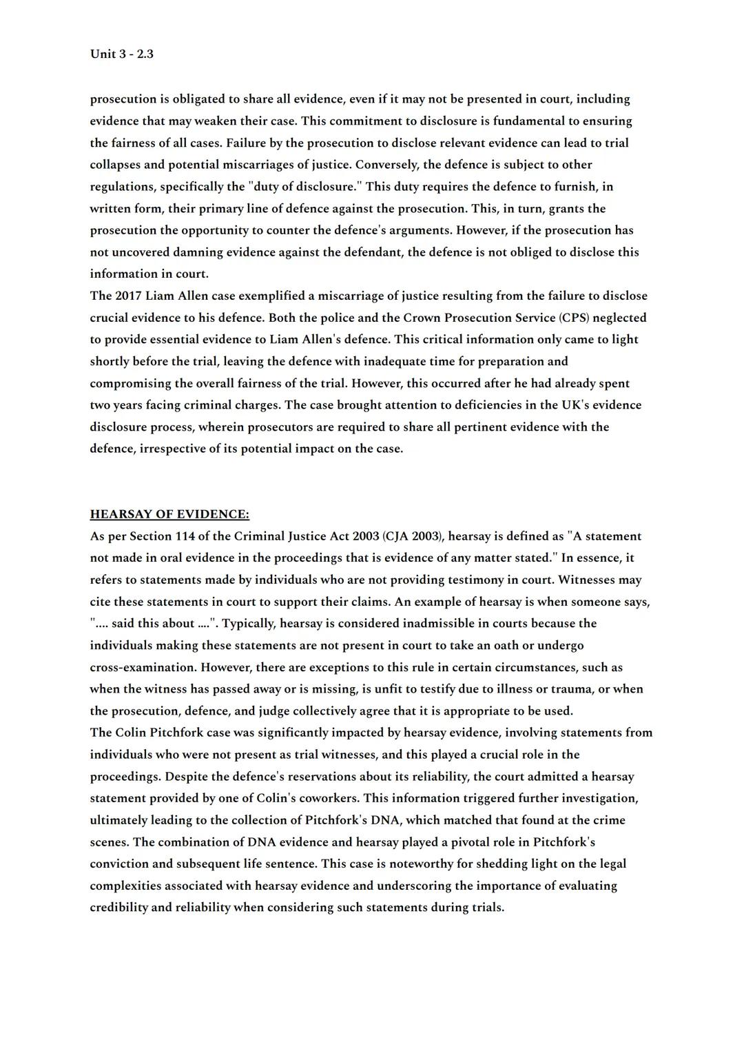 Unit 3-2.3
RELEVANCE OF EVIDENCE:
In criminal proceedings, the evidence introduced must align with the case's relevance and adhere to
admiss