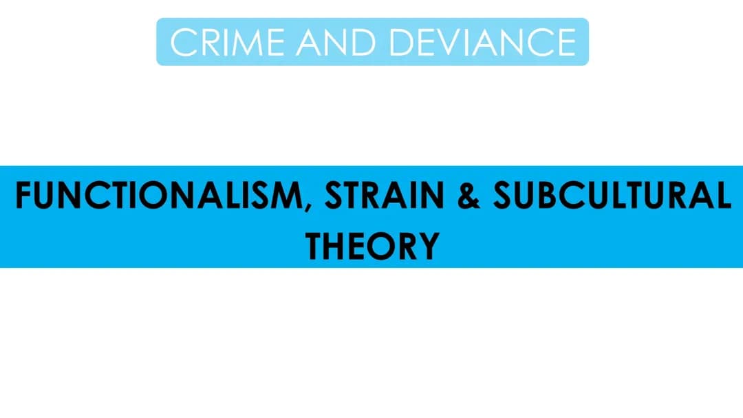 Understanding the Functionalist View on Crime and Deviance: Examples and Theories