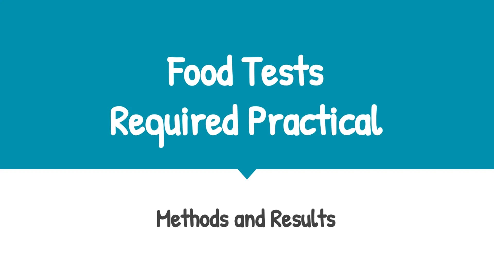 Food Tests
Required Practical
Methods and Results Sugars
Method:
grind the sample with a pestle and mortar
and create a paste by adding wate