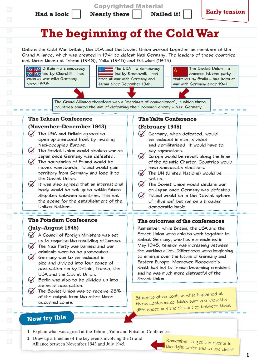 Pearson
Revise
Copyrighted Material
Pearson Edexcel GCSE (9–1)
History
Superpower relations and the
Cold War, 1941-91
Revision Guide & Workb