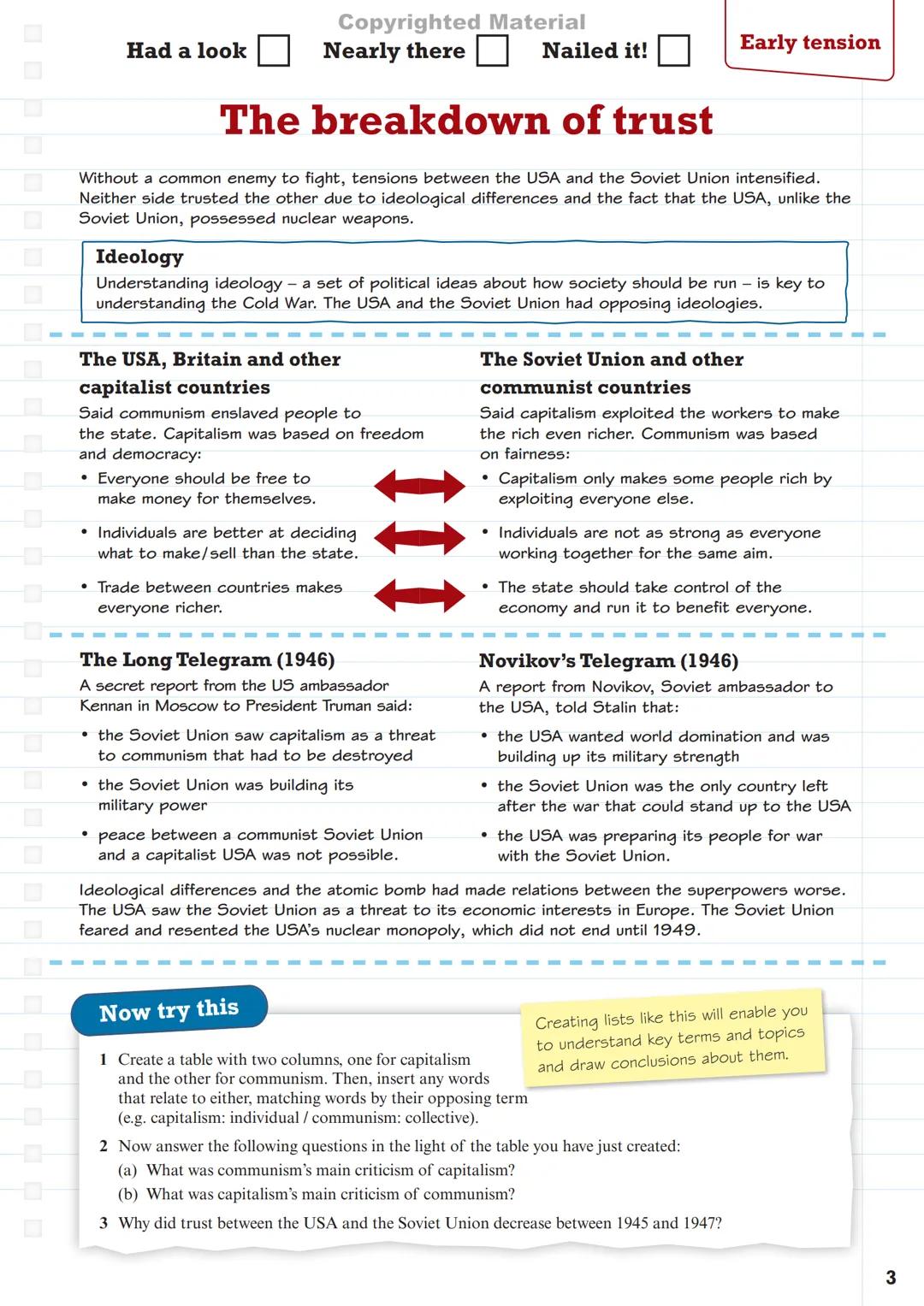 Pearson
Revise
Copyrighted Material
Pearson Edexcel GCSE (9–1)
History
Superpower relations and the
Cold War, 1941-91
Revision Guide & Workb