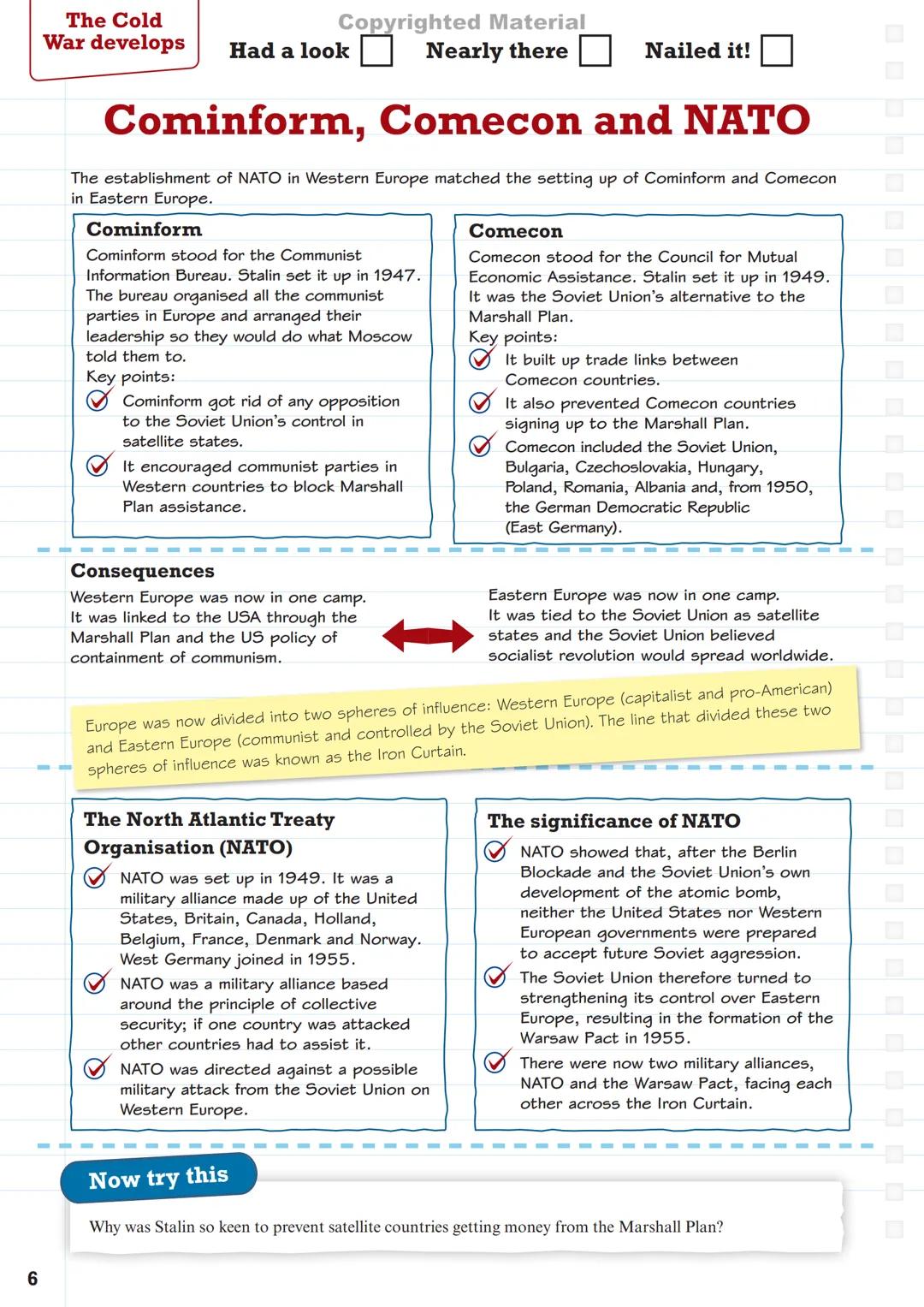 Pearson
Revise
Copyrighted Material
Pearson Edexcel GCSE (9–1)
History
Superpower relations and the
Cold War, 1941-91
Revision Guide & Workb