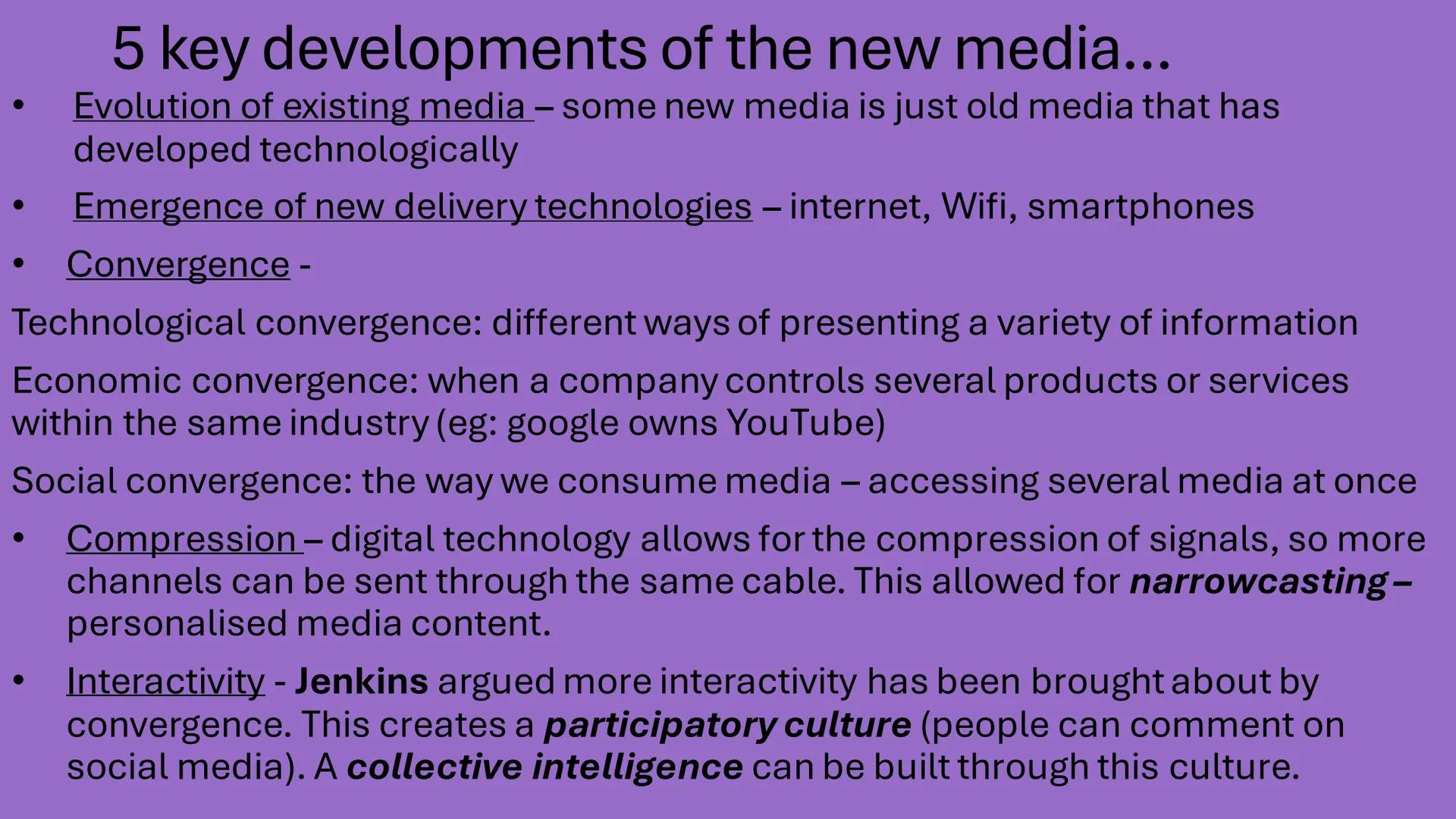 New media
Knowunity: @grack69 What is old media?
• Media that communicated uniform messages in a one way
.
process to very large mass audien