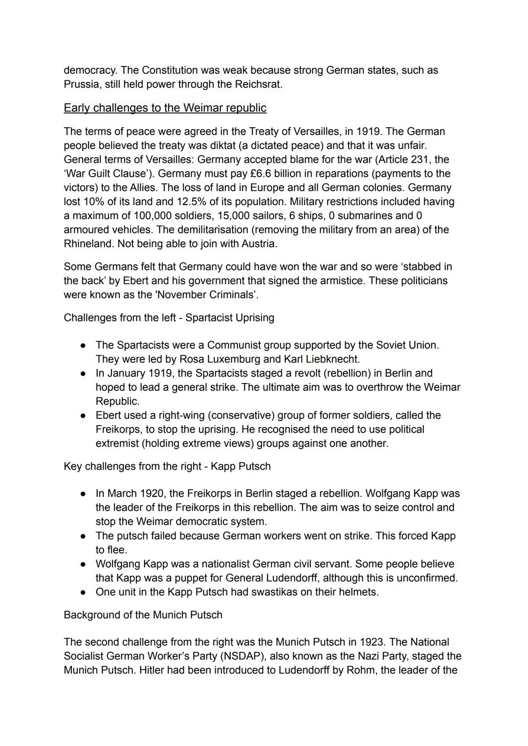 '
History Nazi Germany 1918 - 1939 # The Weimar republic 1918 - 1929

World war 1

The First World War affected Germany socially, economical