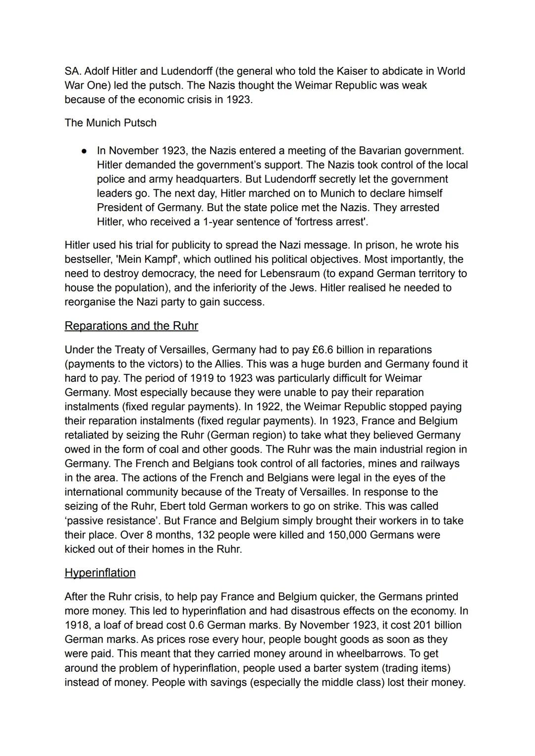 '
History Nazi Germany 1918 - 1939 # The Weimar republic 1918 - 1929

World war 1

The First World War affected Germany socially, economical