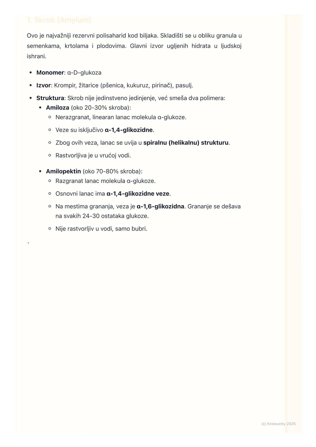 # Polisaharidi

Uvod u polisaharide

Polisaharidi su makromolekuli, tj. polimeri, koji nastaju povezivanjem velikog
broja monosaharidnih jed