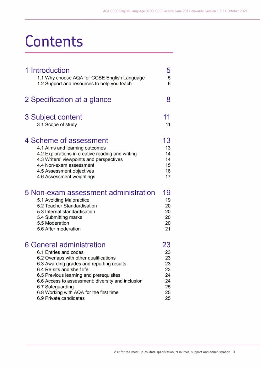 AQA
Realising potential
GCSE
ENGLISH
LANGUAGE
(8700)
Specification
For teaching from September 2015 onwards
For exams in May/June 2017 onwar