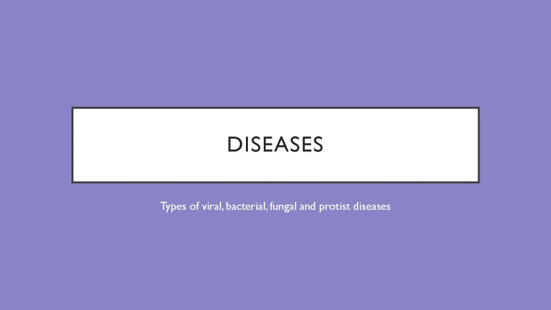 Disease Examples for AQA GCSE Biology