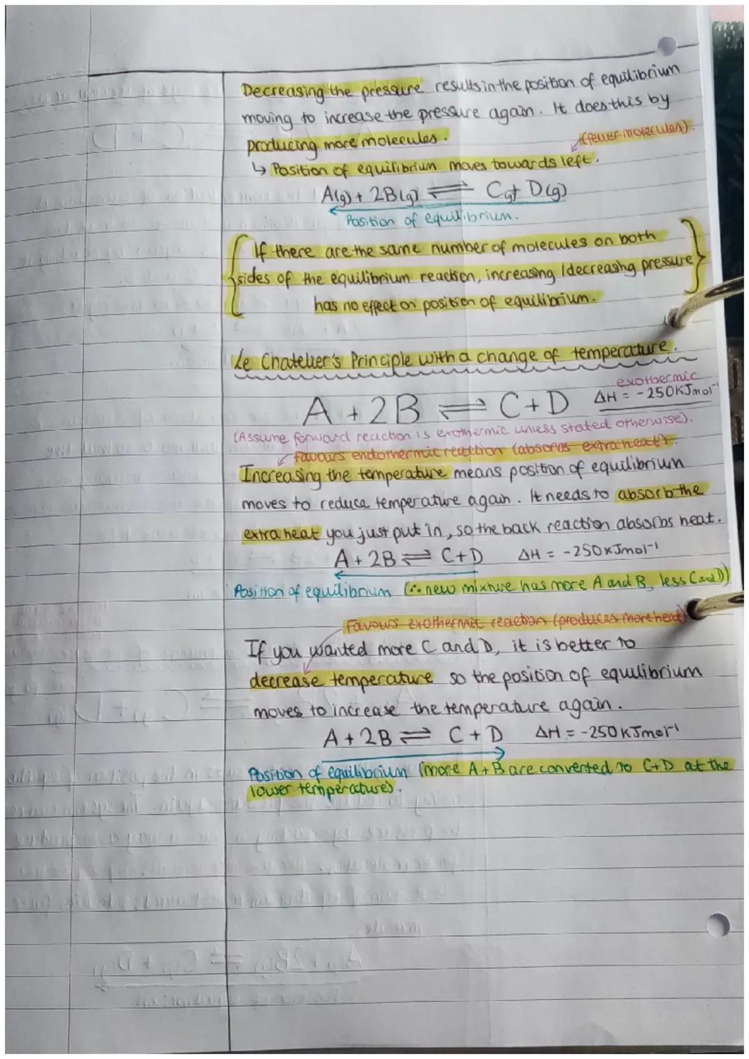 Le Chatelier
Open system - one way. (→)
Closed &
d system
- no substances are either added or
removed / lost from the system. Energy can,
ha