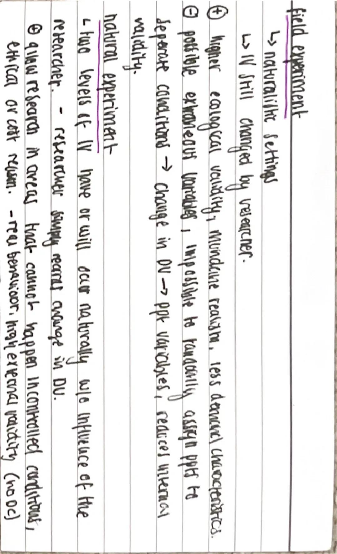 RESEARCH METHODS
types of experiments
laboratory experiment
L high level of control researcher has over study.
- Standardised procedures
- I