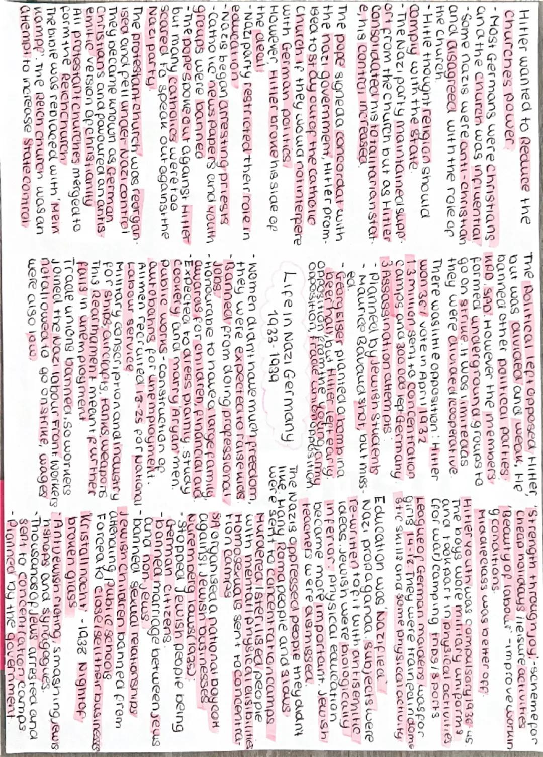 1919-1922-Problems caused by
the First world war
1923-Germany recovers
1929-1933-Hitler's rise to power
1933-1934-Hitler becomes a
dictator
