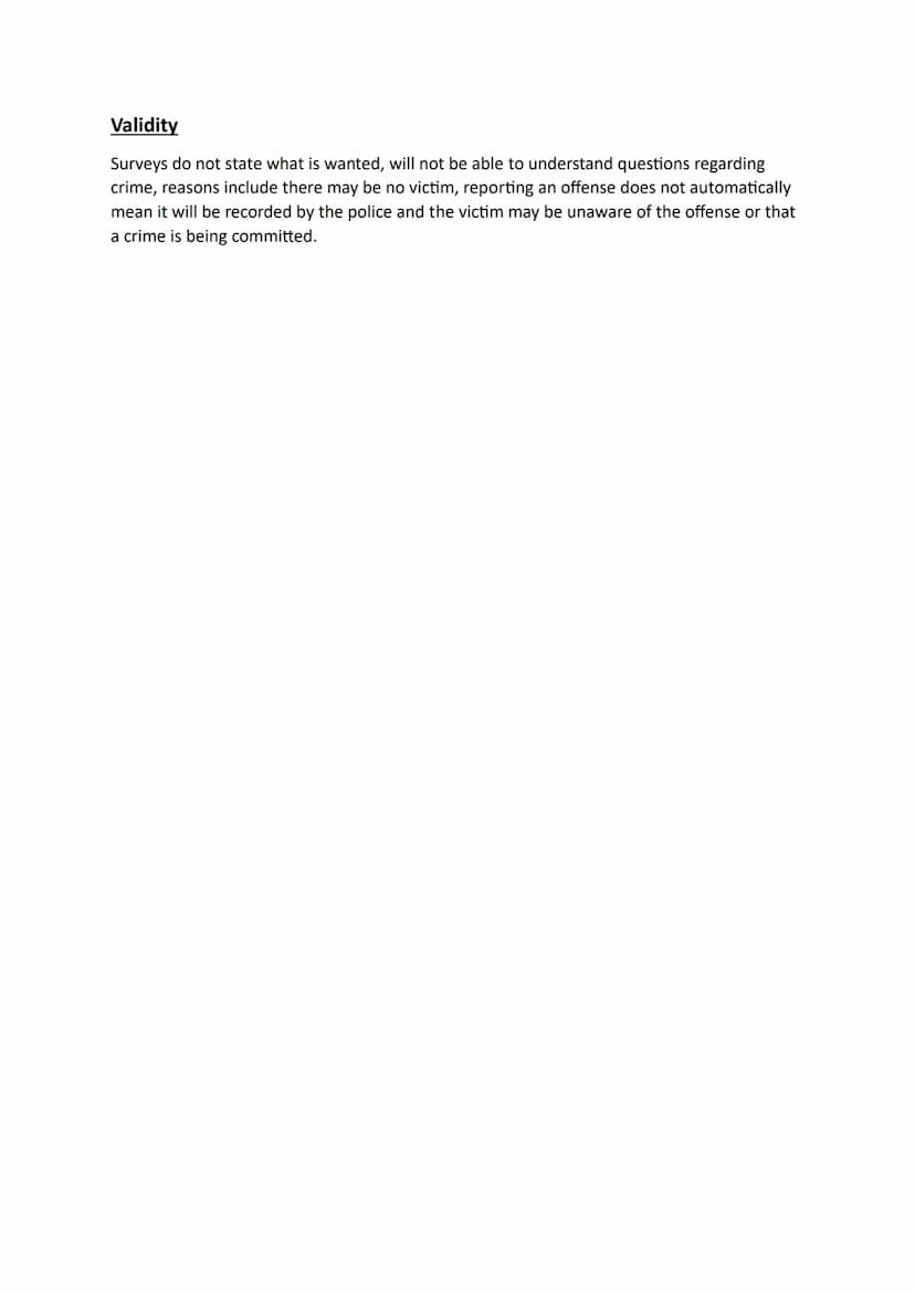 Unit 1.6 - Evaluate methods of collecting statistics about crime.
Given 35 minuets and its worth 6 marks.
Measuring and tracking trends in c