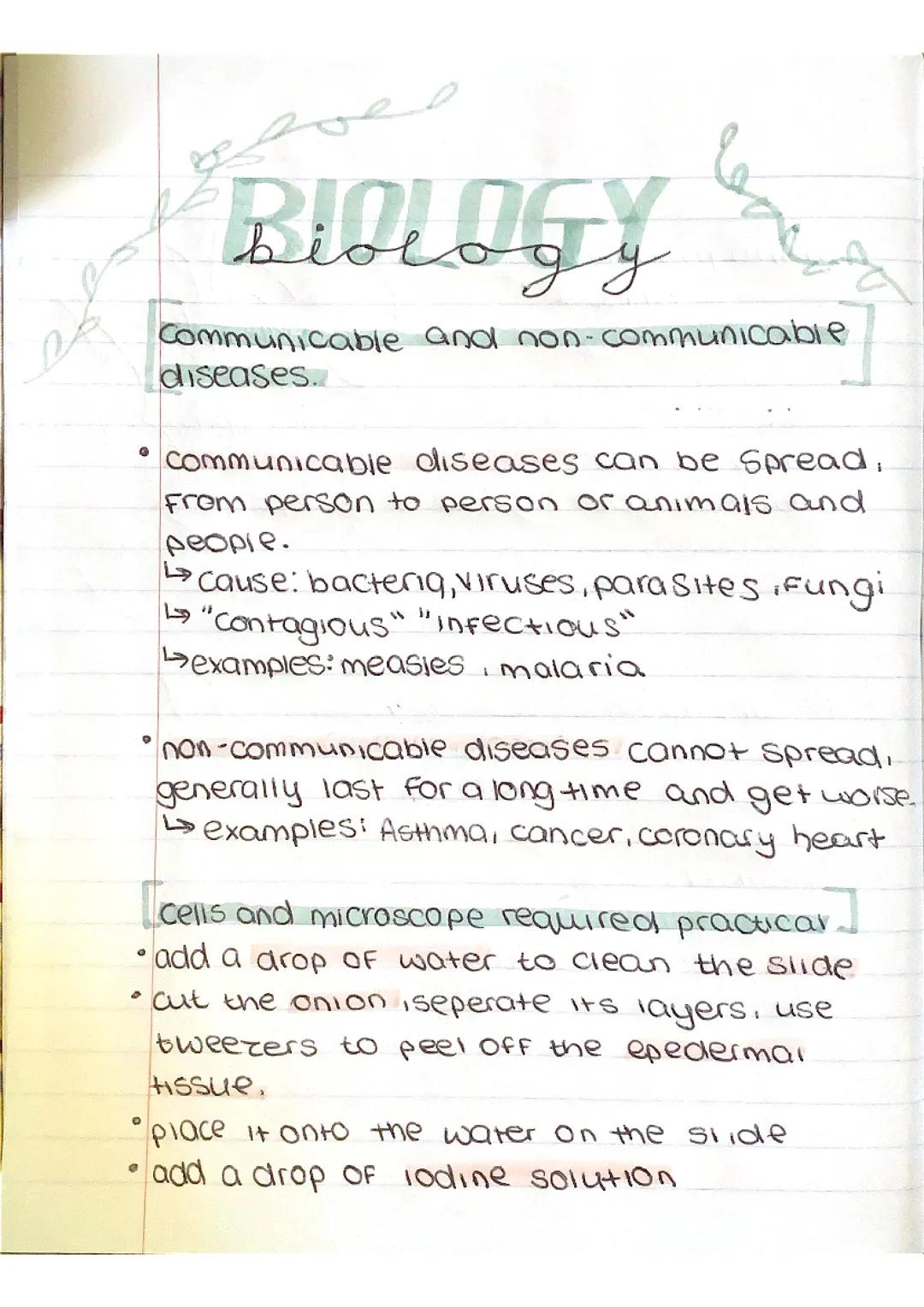 Biology AQA mock exam notes! 