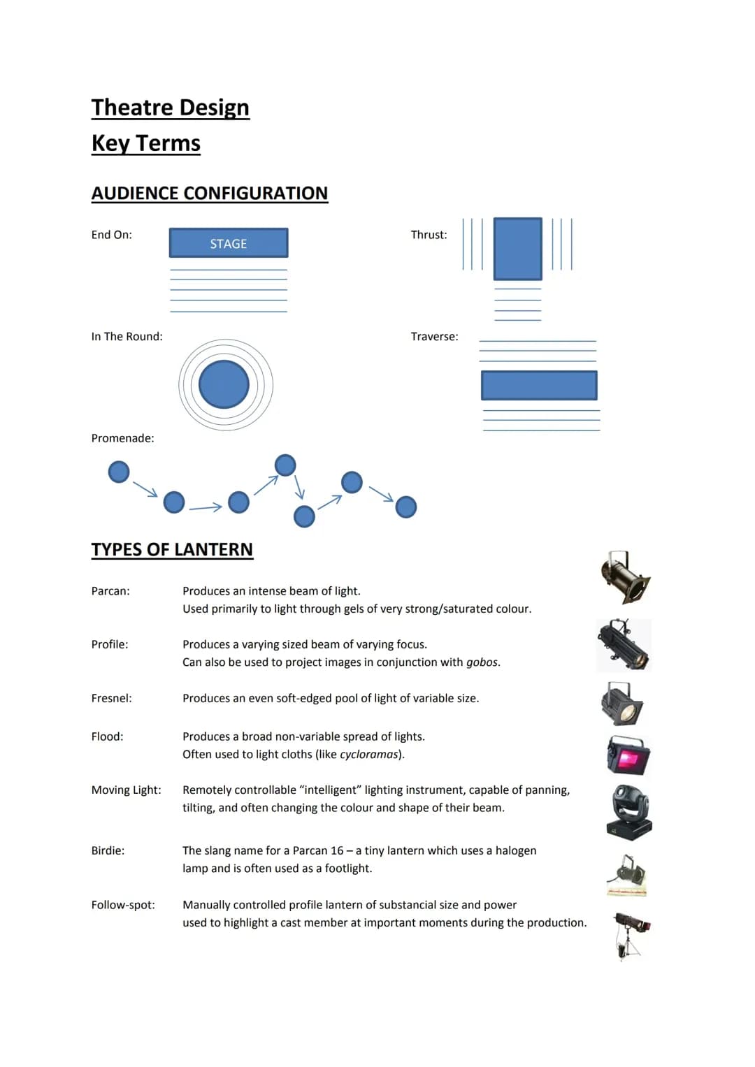 Theatre Fun: How Audience Seating and Stage Lights Work
