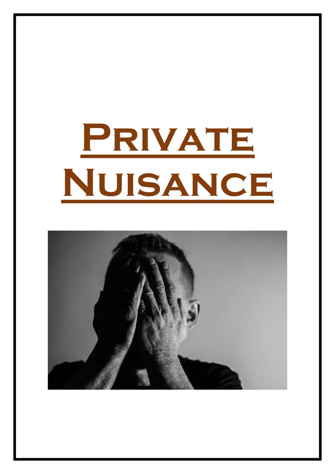 PRIVATE
NUISANCE Definition:
Private nuisance is an unlawful interreference with a person's use or enjoyment of land
coming from neighbourin