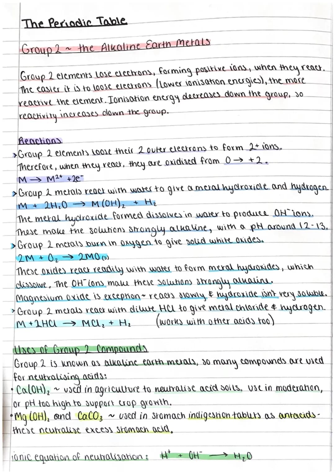 The Periodic Table
The elements are arranged according to increasing atomic number.
All elements within a period have the same number of she