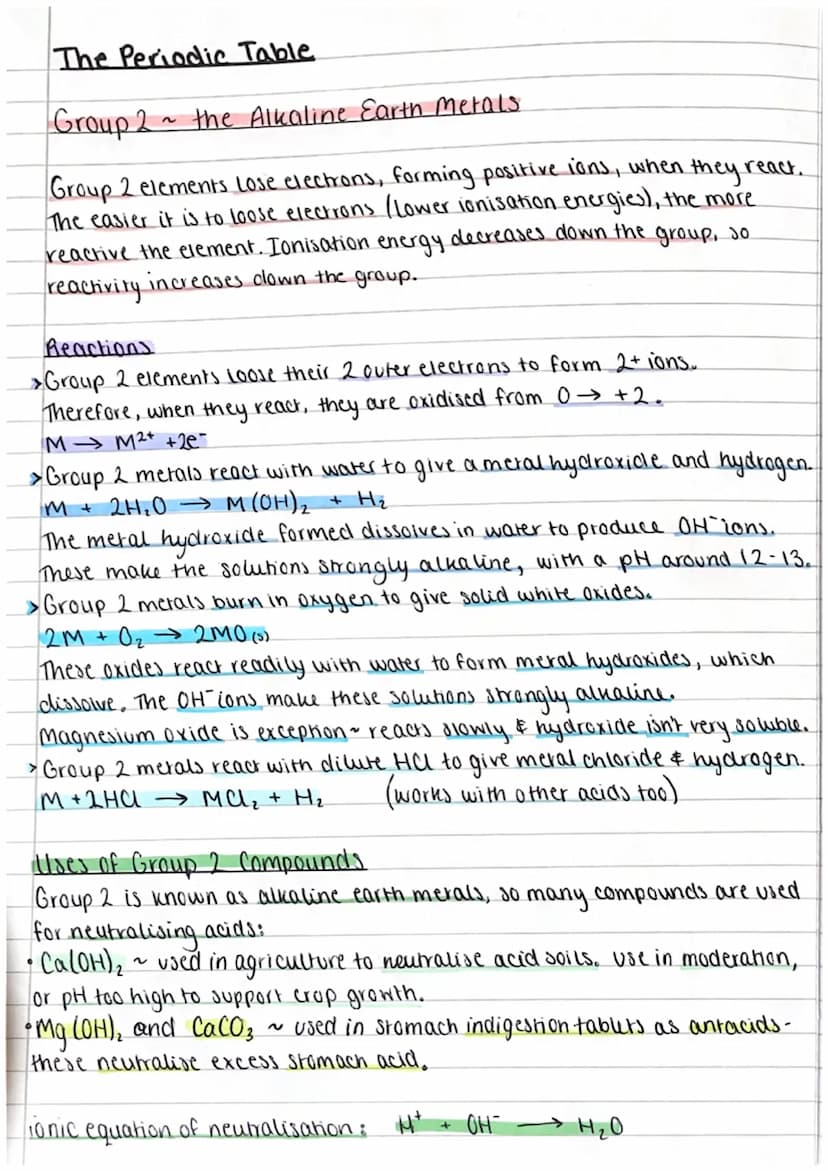 The Periodic Table
The elements are arranged according to increasing atomic number.
All elements within a period have the same number of she