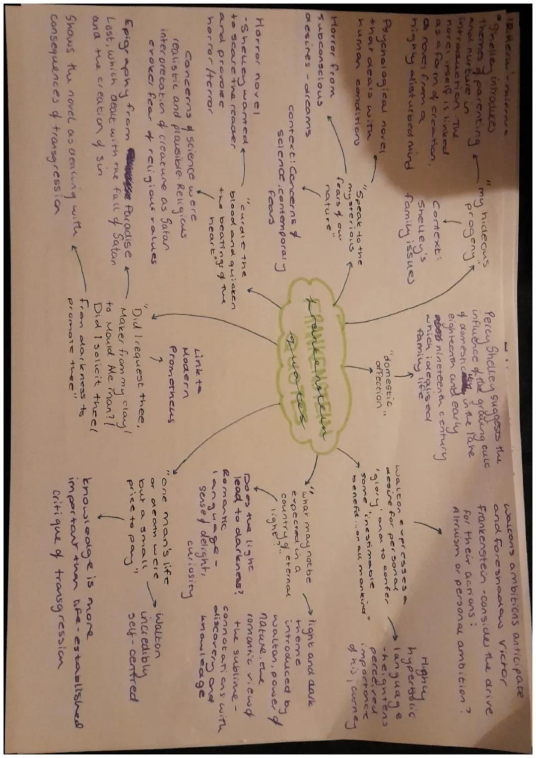 IR. HEIM
Shelley introduces
themes & parenting
and nurture in
introduction. The
nore itself is linked
as a form of creation,
a noves from a
