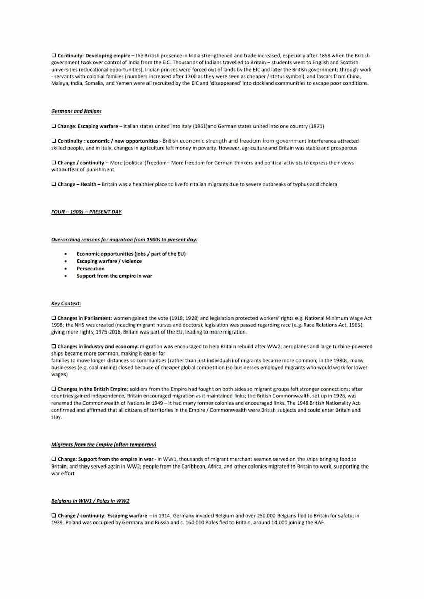 REASONS FOR MIGRATION
ONE-THE MEDIEVAL PERIOD
Overarching reasons for migration during the medieval period:
Economic opportunities (trade /
