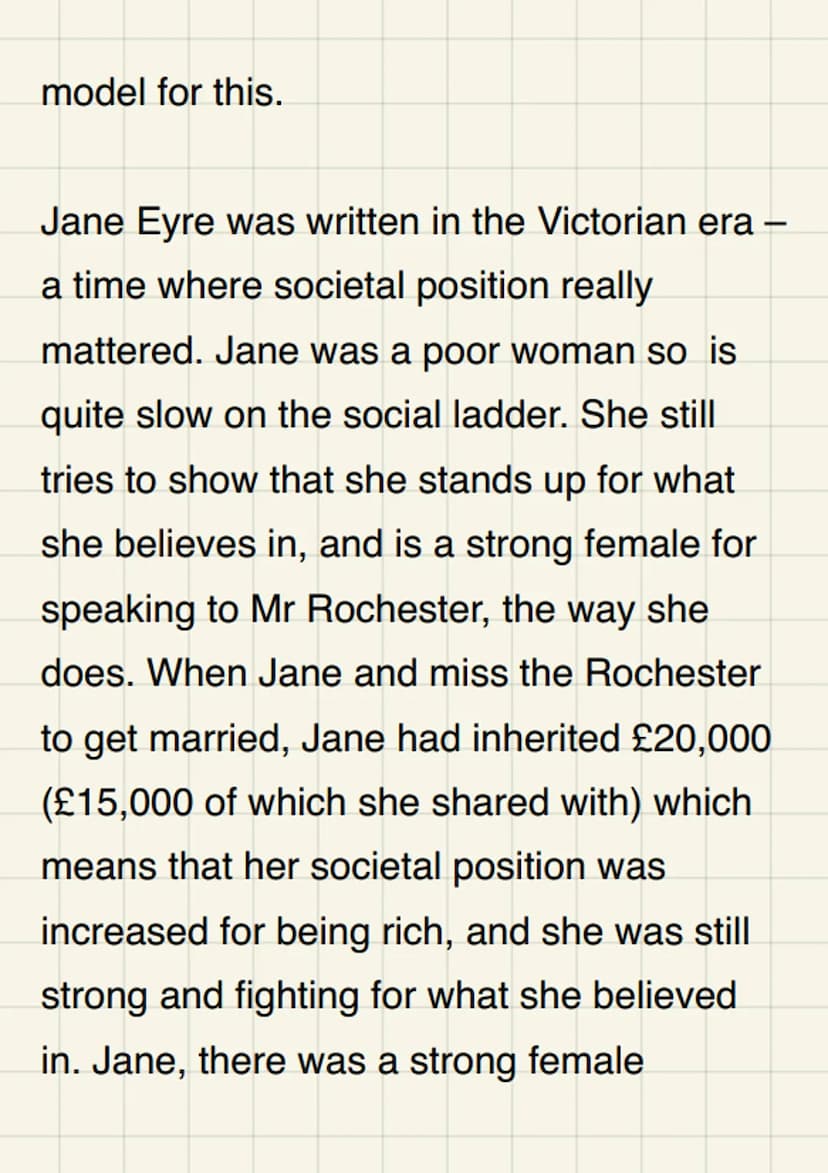 How does Brontë
present Jane as a
strong female
character?
Jane is a strong female protagonist in
Charlotte Brontë's novel. Jane Eyre. This
