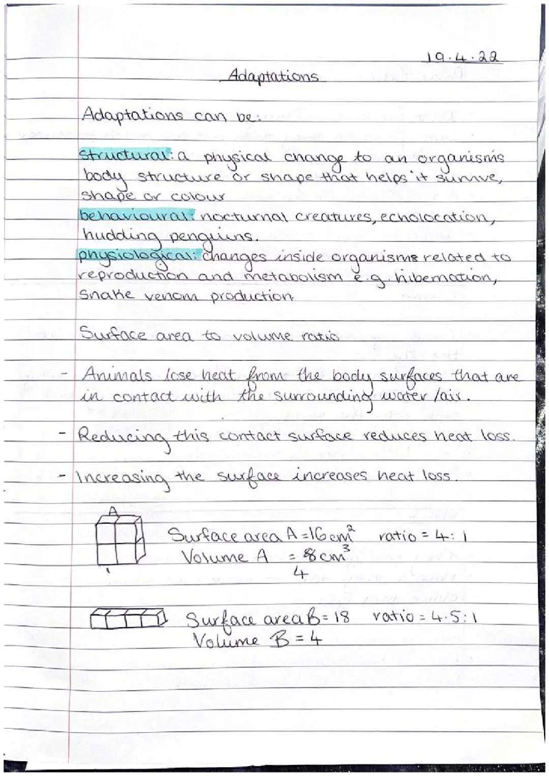 AQA Biology Ecology- Adaptations 