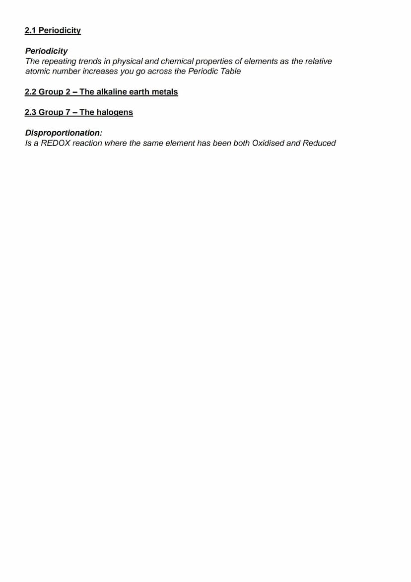 AQA A LEVEL CHEMISTRY - DEFINITION LIST
Atomic structure
Isotope:
An atom of the same element that has the same number of protons and electr