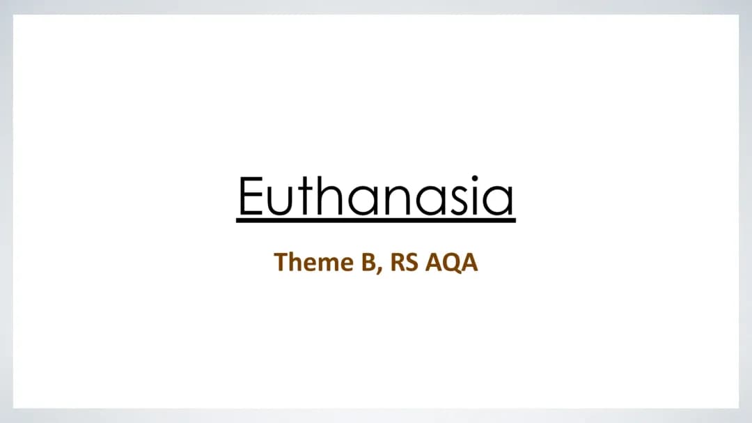 Understanding Euthanasia: What Does Christianity Say and What Are the UK Laws?