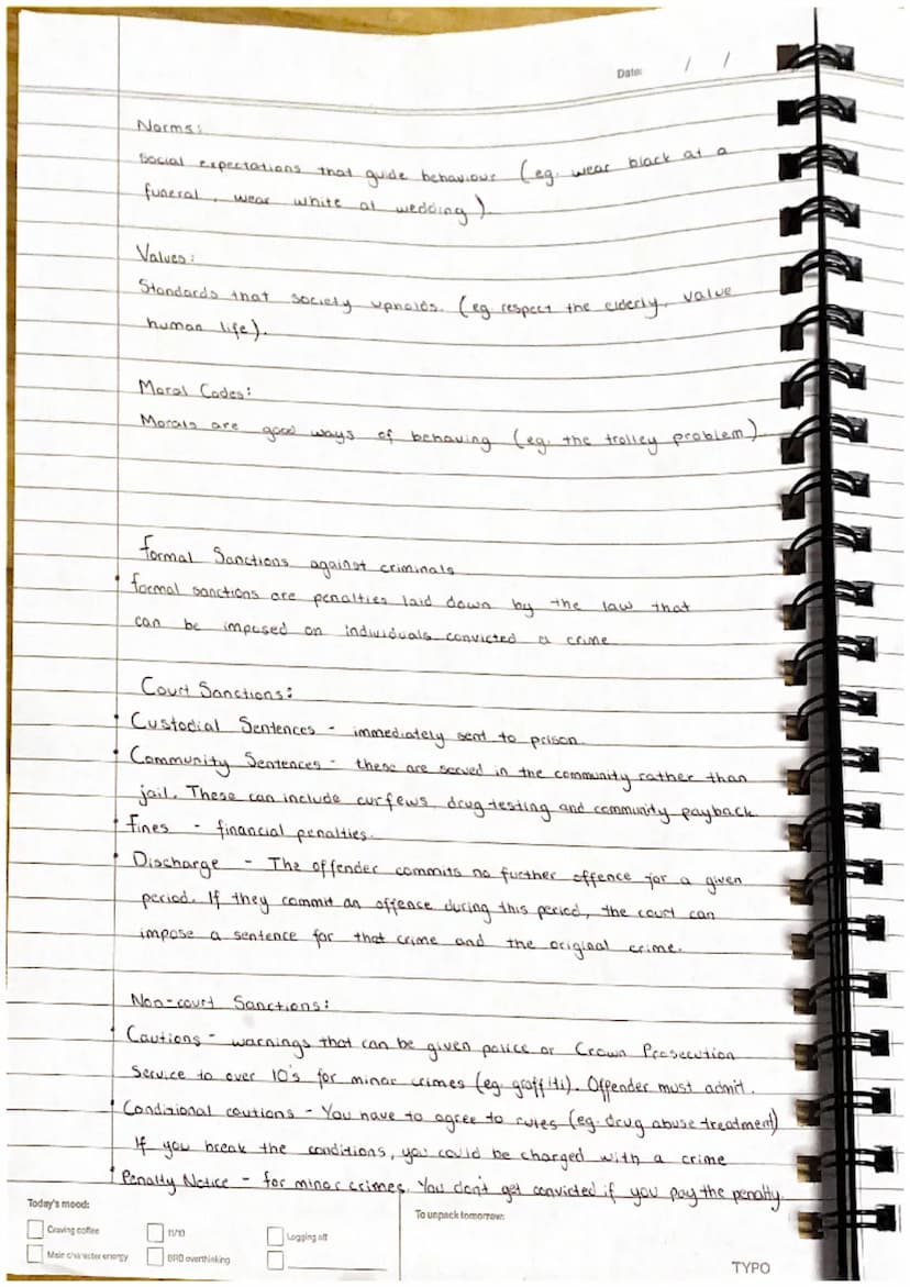 
<p>The study of criminology involves the examination of criminal behavior, deviant behavior, and the theories that attempt to explain these