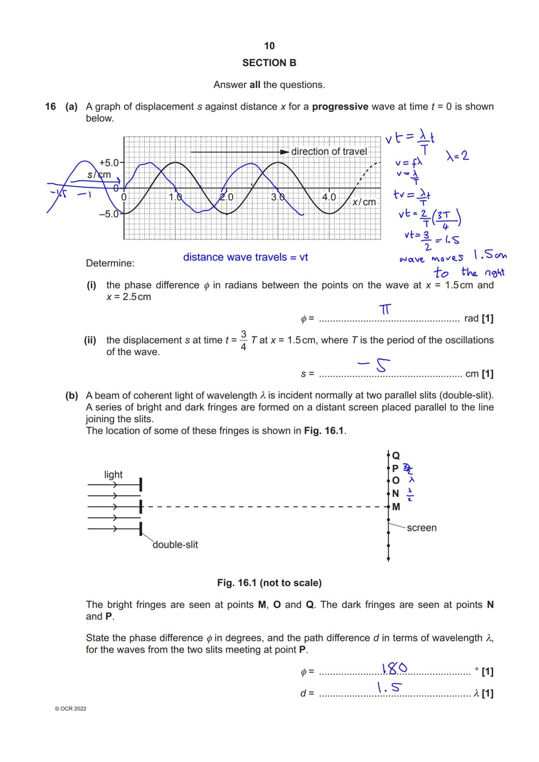 * 9114 82 11 19
OCR
Oxford Cambridge and RSA
Friday 10 June 2022 - Afternoon
A Level Physics A
H556/02 Exploring physics
Time allowed: 2 hou