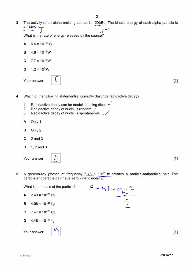 * 9114 82 11 19
OCR
Oxford Cambridge and RSA
Friday 10 June 2022 - Afternoon
A Level Physics A
H556/02 Exploring physics
Time allowed: 2 hou