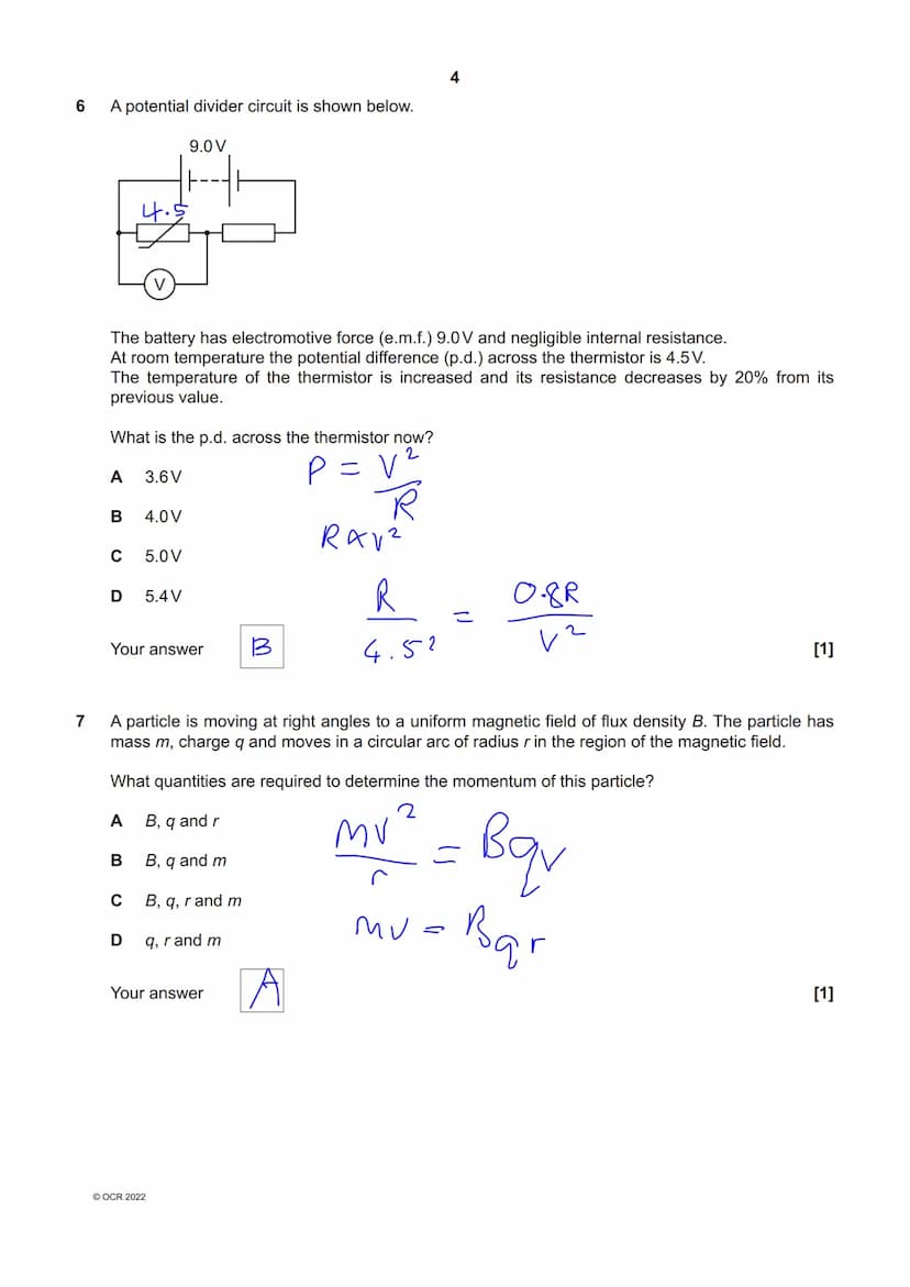 * 9114 82 11 19
OCR
Oxford Cambridge and RSA
Friday 10 June 2022 - Afternoon
A Level Physics A
H556/02 Exploring physics
Time allowed: 2 hou