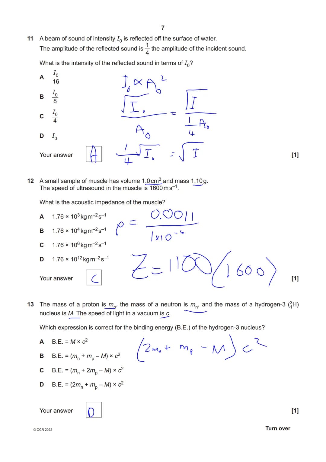 * 9114 82 11 19
OCR
Oxford Cambridge and RSA
Friday 10 June 2022 - Afternoon
A Level Physics A
H556/02 Exploring physics
Time allowed: 2 hou