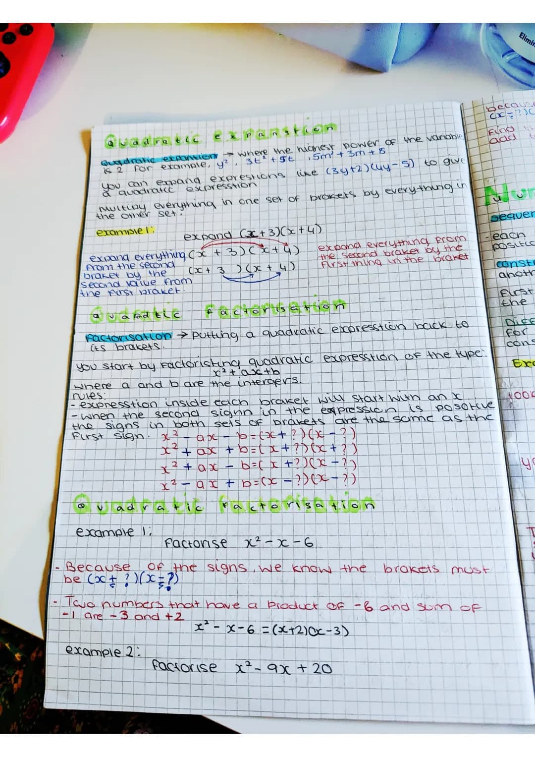 -
Quadratic expanstion
+5t 1,5m² +3m + 8
Quadratic expantion where the highest power of
182 For example, y², 3t²
expression
Multing everythi