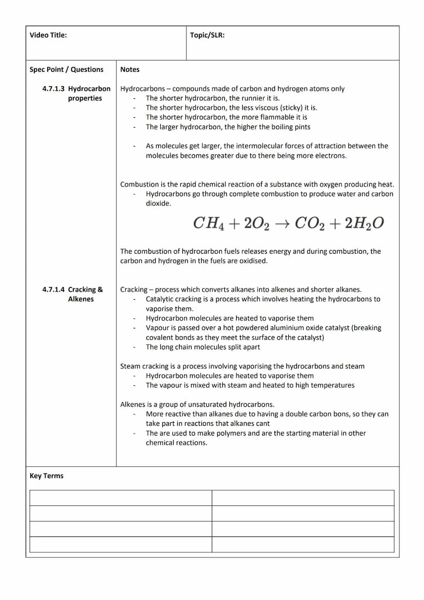 Video Title:
Chemistry Paper 2
Spec Point / Questions
4.6.1.1 Calculating Rate
Of Reaction
4.6.1.2 Factors that
affect rate of chemical
reac
