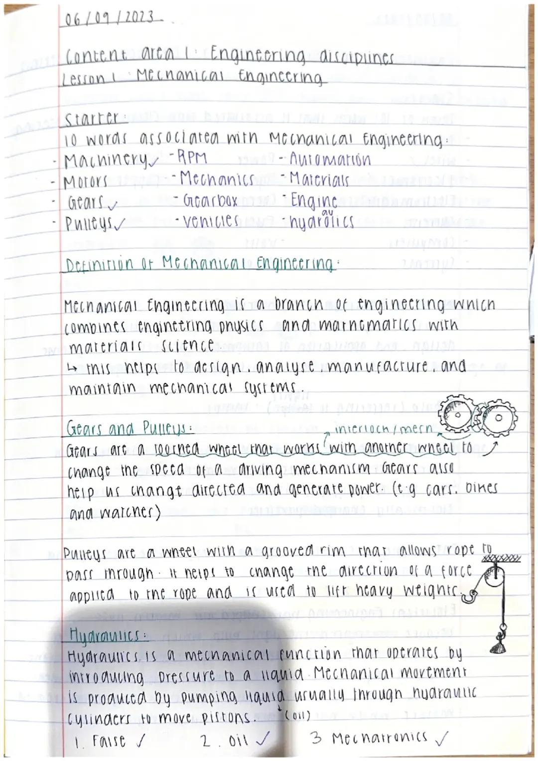 Mechanical engineering notes 