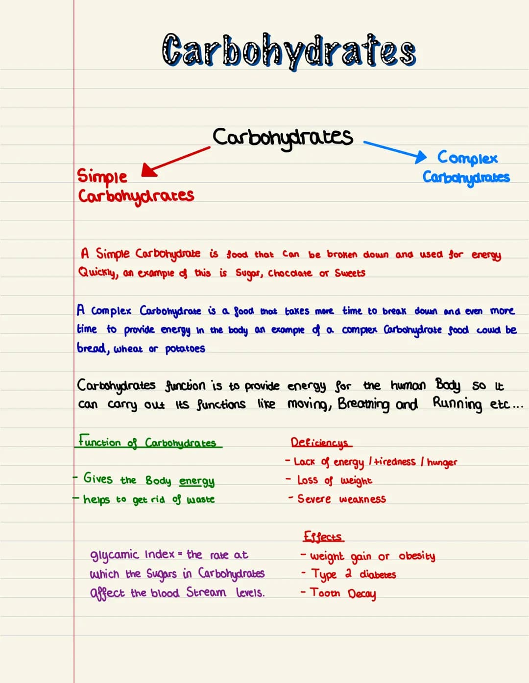 Carbohydrates
Friday 4th November 2022
Food technology
Jake Foster Carbohydrates
Simple
Carbohydrates
Carbohydrates
A Simple Carbohydrate is