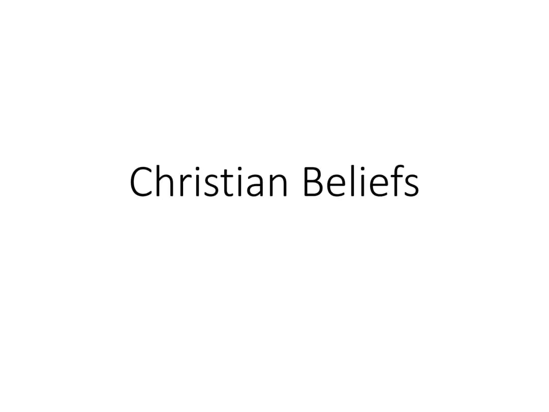 RS Christian Beliefs