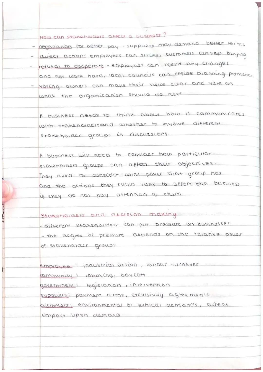 Aim A- Stakeholders & Business 